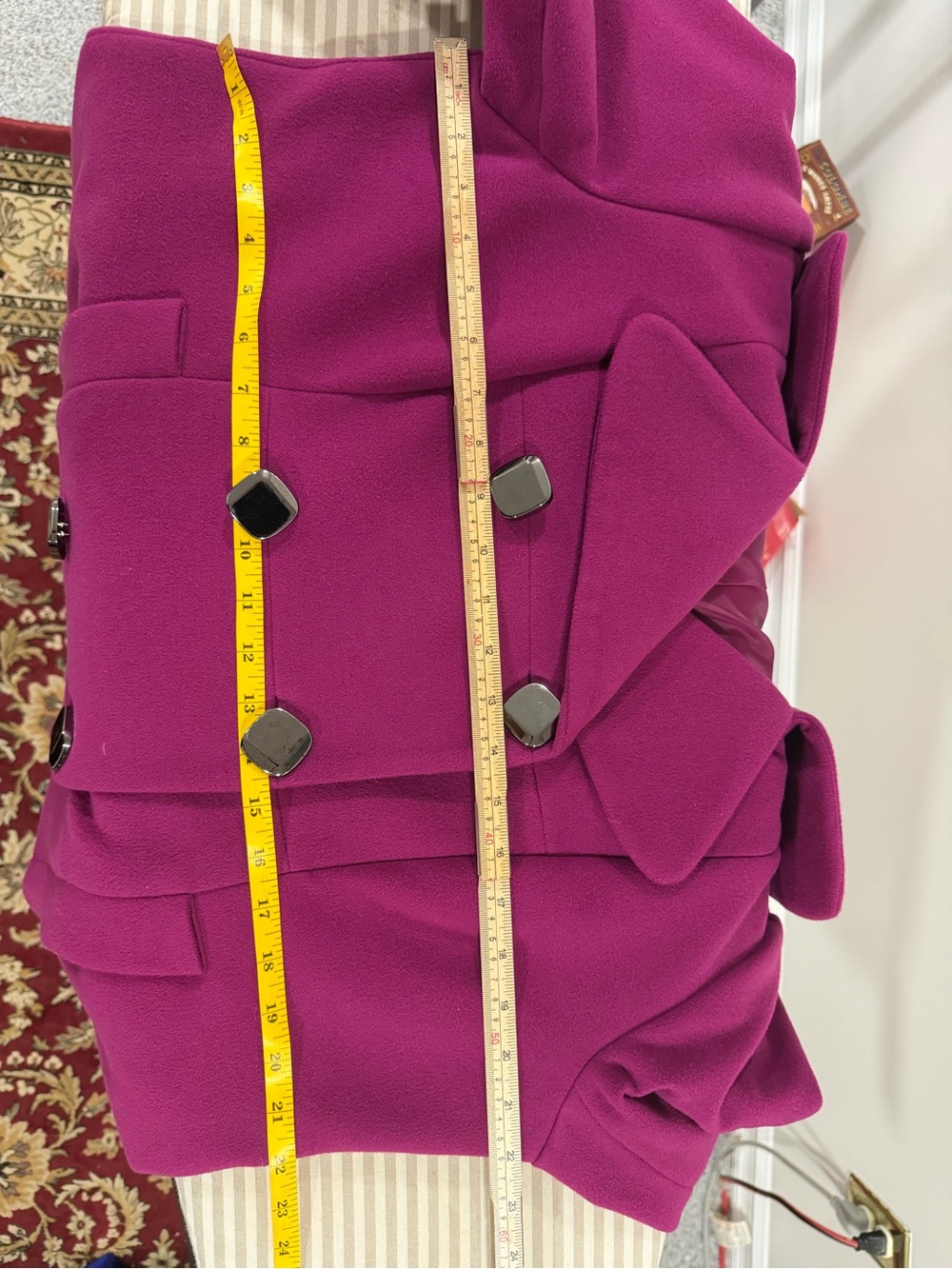 In Perfect condition Style & Co. Purple
Double Breasted Button women Jacket SZ L - Picture 11 of 13